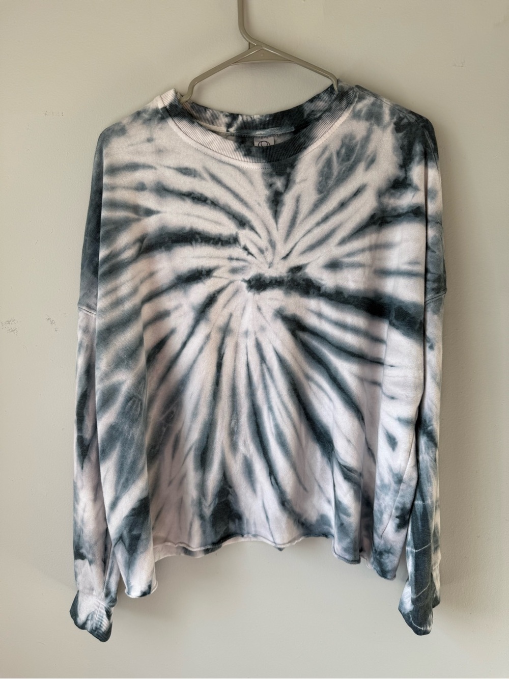 NWT TE VERDE Crewneck Sweatshirt Tie Dye Navy White Comfy Soft Hippie SIZE XL
